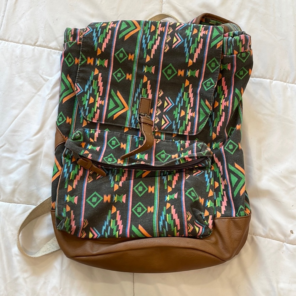Candie’s Canvas Tribal Print Backpack